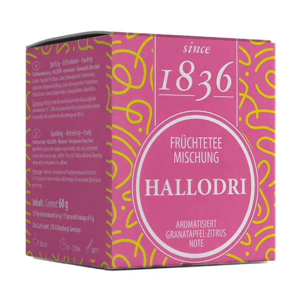 since1836 Früchtetee Hallodri, 15 x 4 g