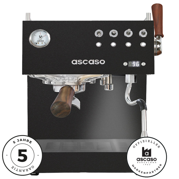 Ascaso Steel Duo Plus, schwarz/Holz