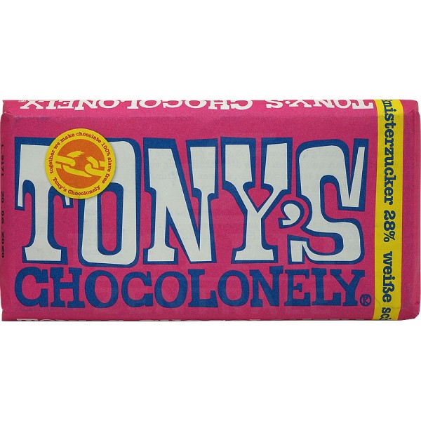 Tony&#039;s Weiße Schokolade Himbeere, 180 g