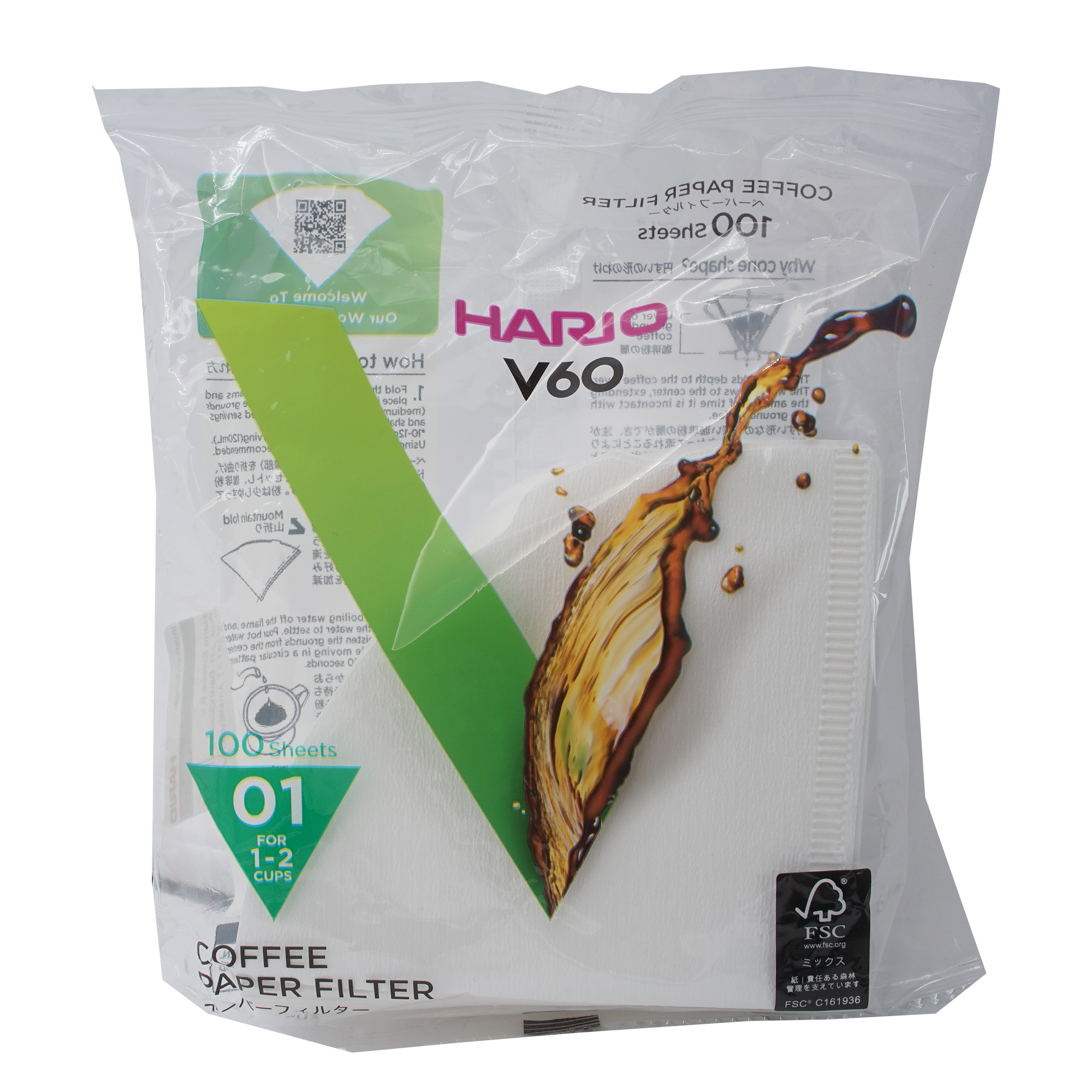 Hario V60 Kaffeefilter Größe 03 – 40 Stück Naturfarbene Papierfilter Für 1–6 Tassen