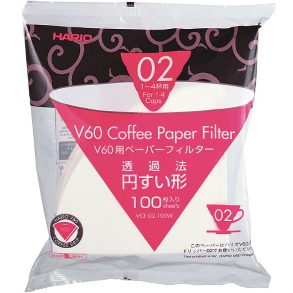 Hario Papierfilter (Japan) weiß, 100 Stück