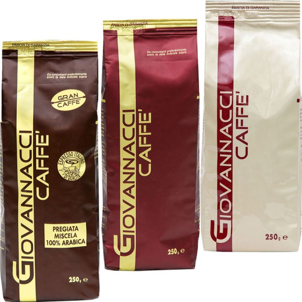 Giovannacci Starterpaket, 3 x 250 g Bohne