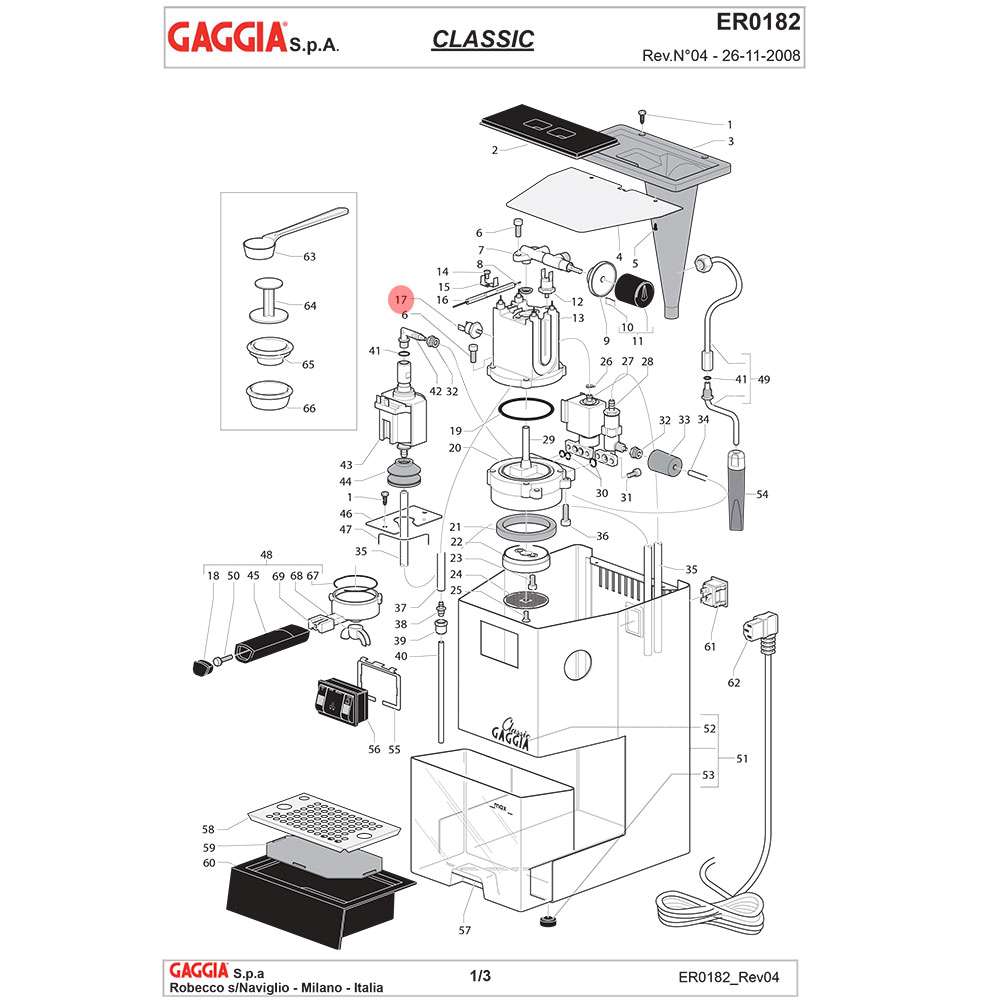 GAGGIA DM1168 Temperaturthermostat – 107 °C, Einpolig, Ersatzteil Für Kaffeemaschinen